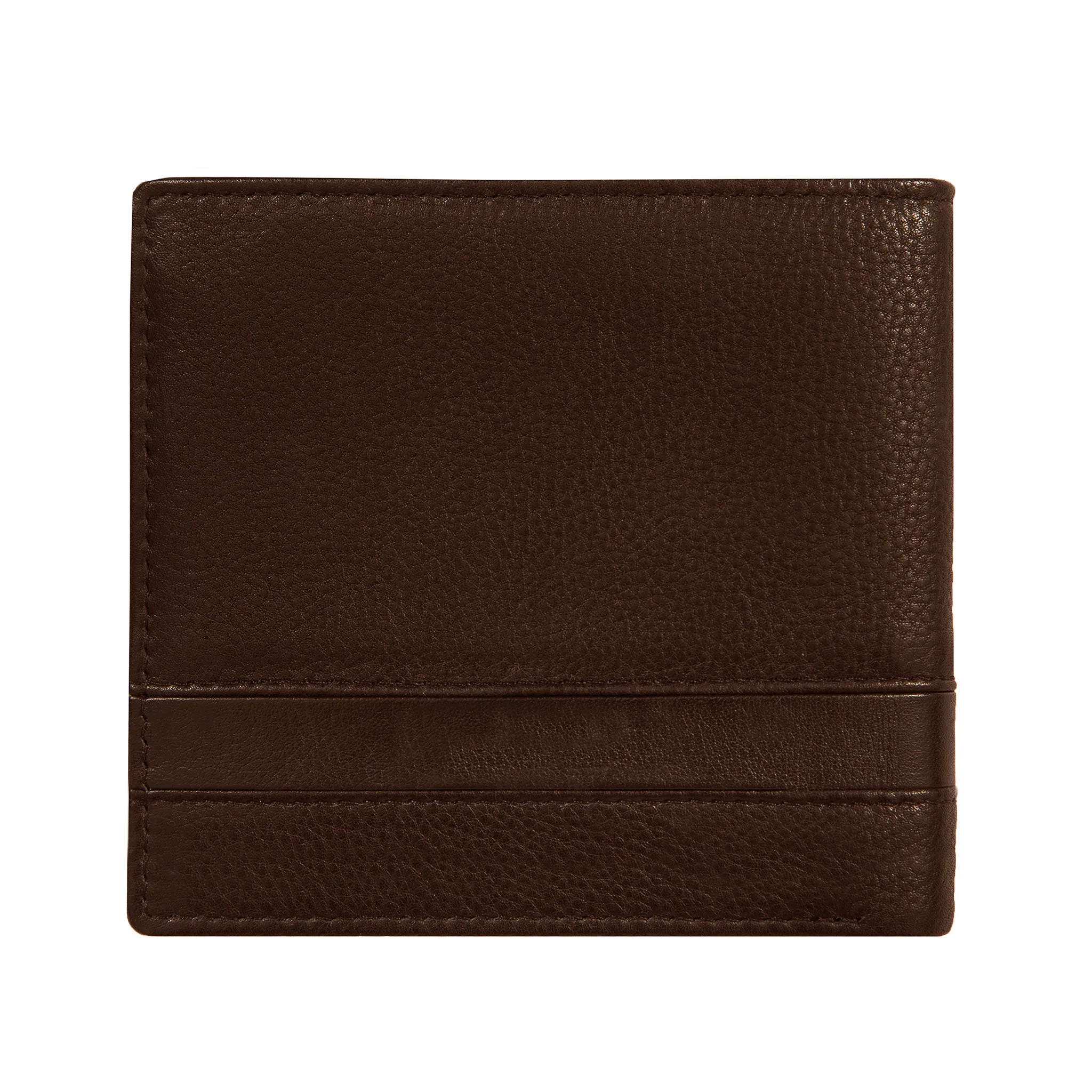 Men's Pebble Grain Leather Bifold Wallet with RFID Blocking