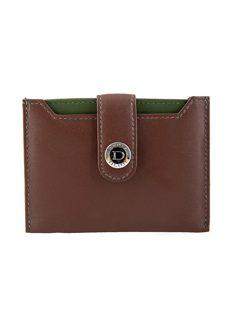 Men's Smooth Nappa Leather Card Holder with RFID Blocking and Case