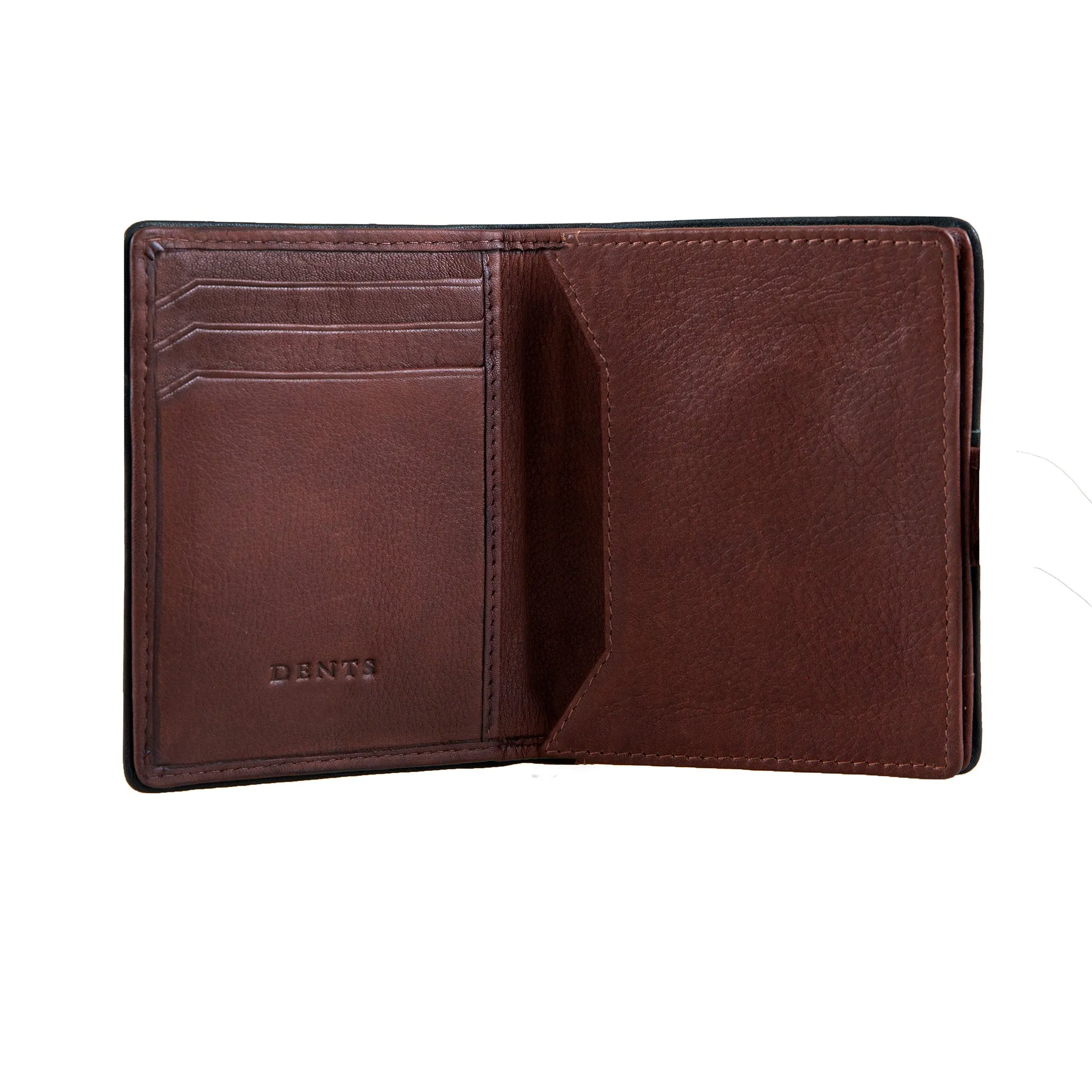 Men's Two-Colour Pebble Grain Leather Business Card Holder with RFID Blocking