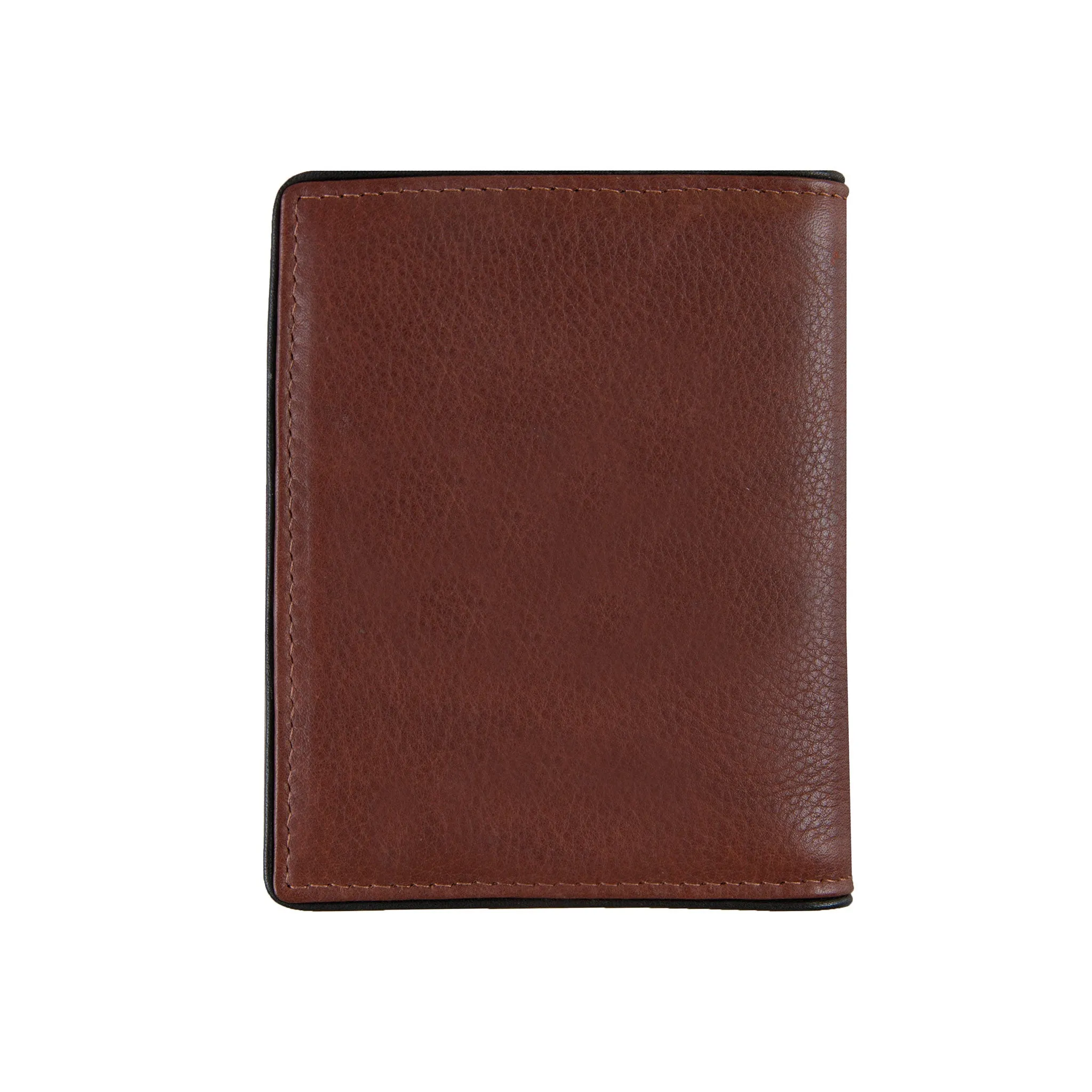 Men's Two-Colour Pebble Grain Leather Business Card Holder with RFID Blocking