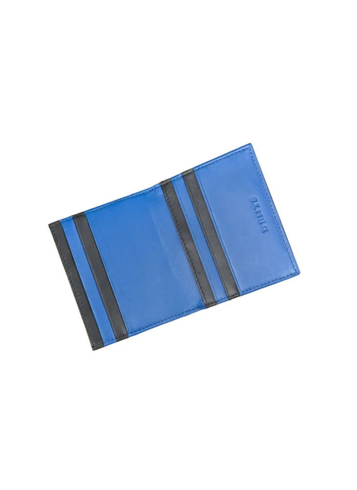 Men's Two-Colour Smooth Nappa Leather Card Holder with RFID Blocking