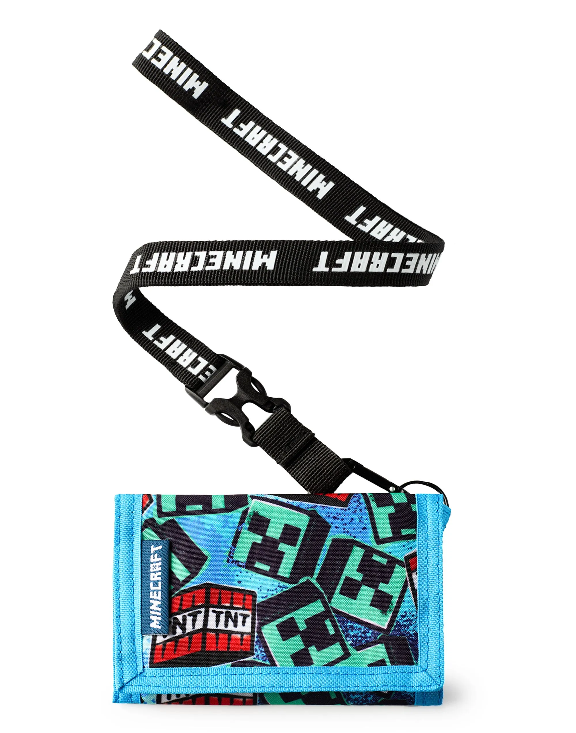 Minecraft Grafitti Boys Blue Strap Wallet