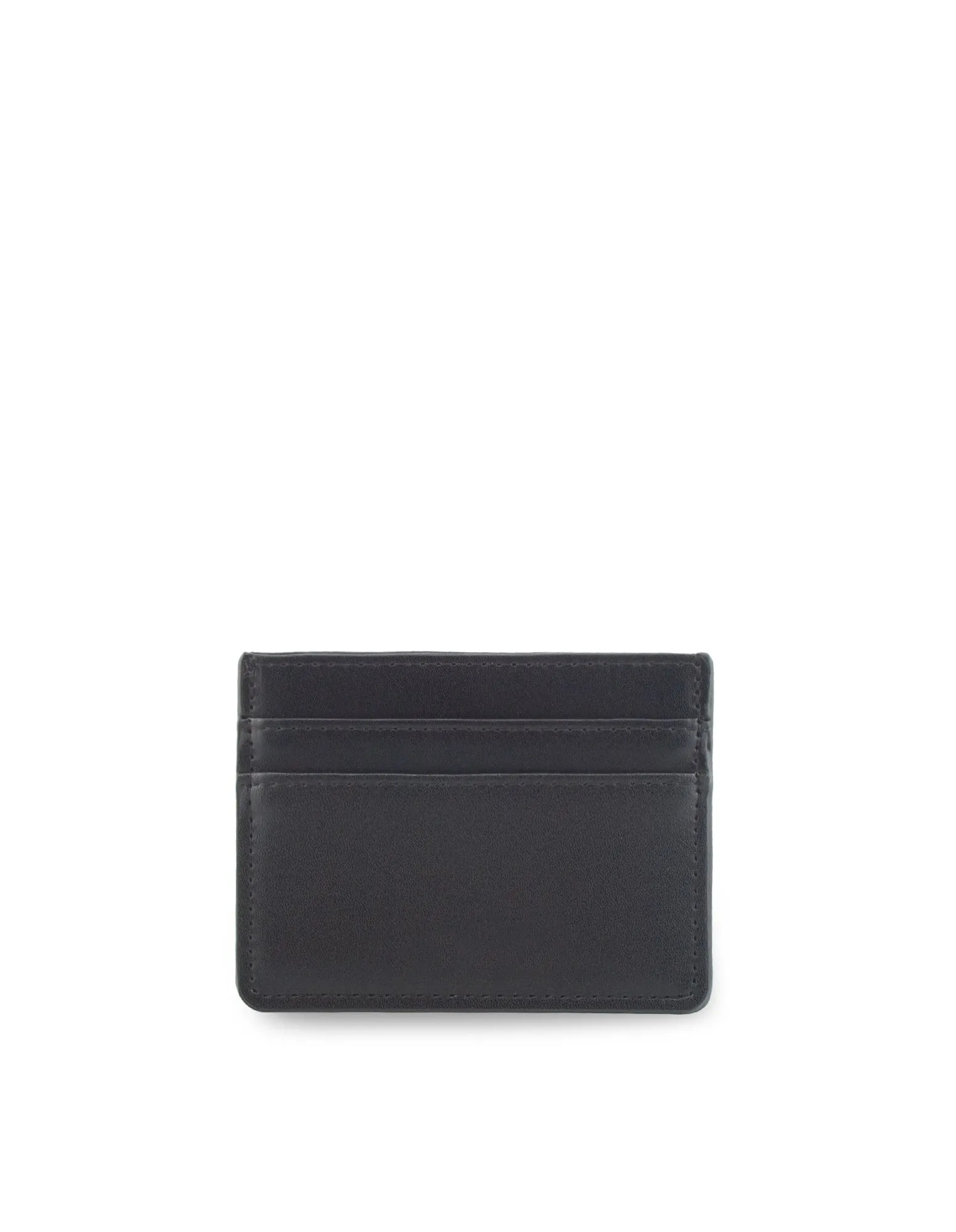 Mocha Avery Simple Card Holder- Black