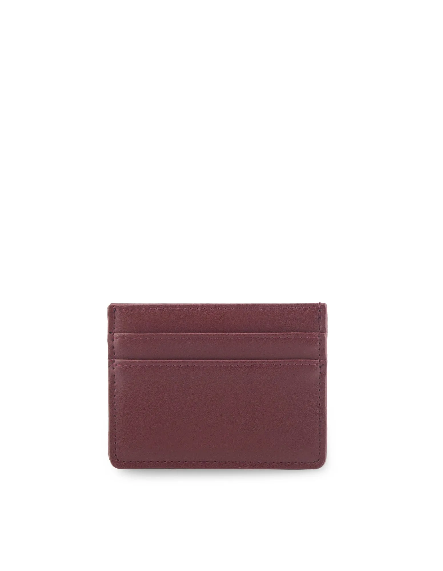 Mocha Avery Simple Card Holder- Burgundy