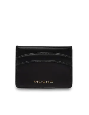 Mocha Claire Simple Cardholder - Black