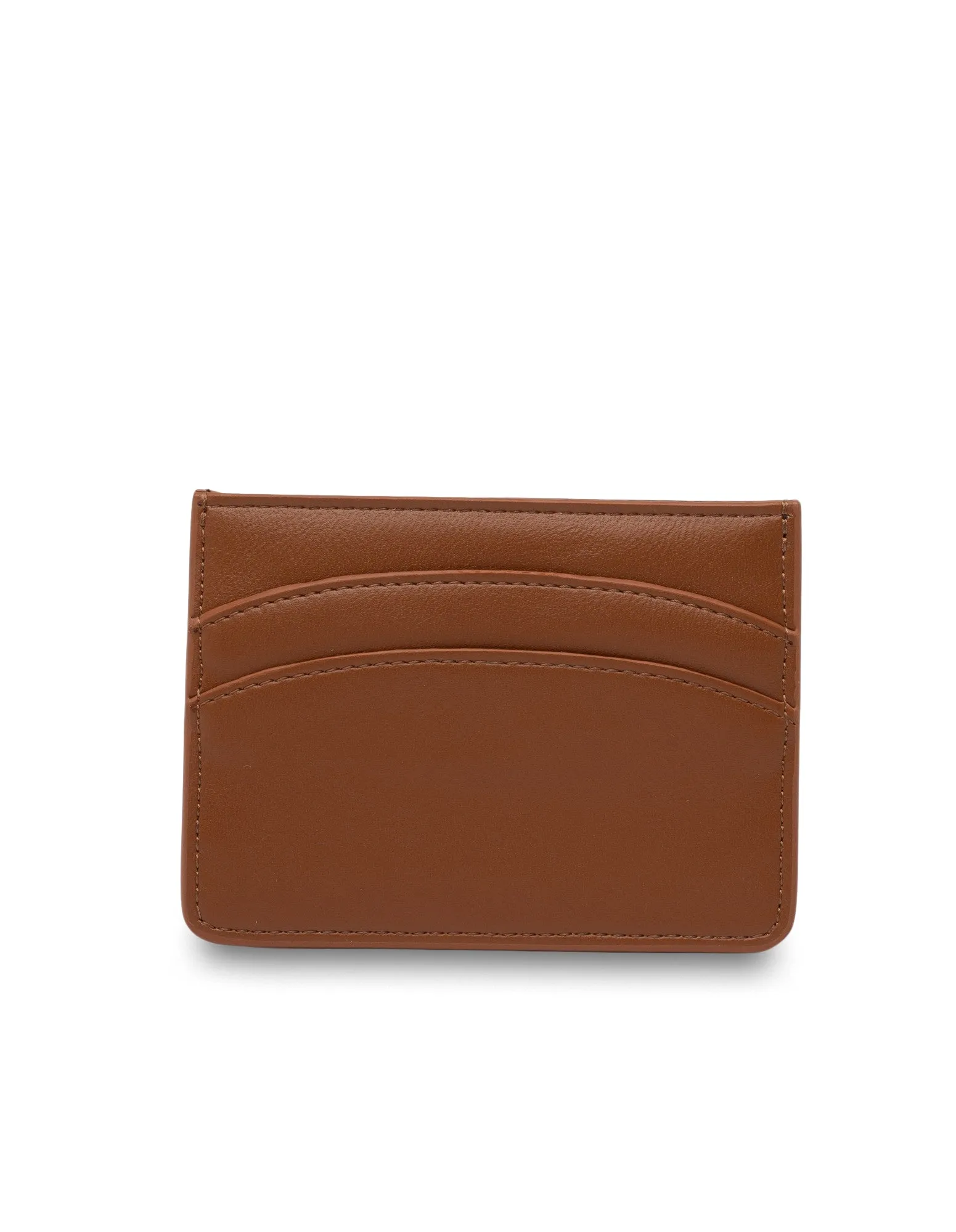 Mocha Claire Simple Cardholder - Dark Tan