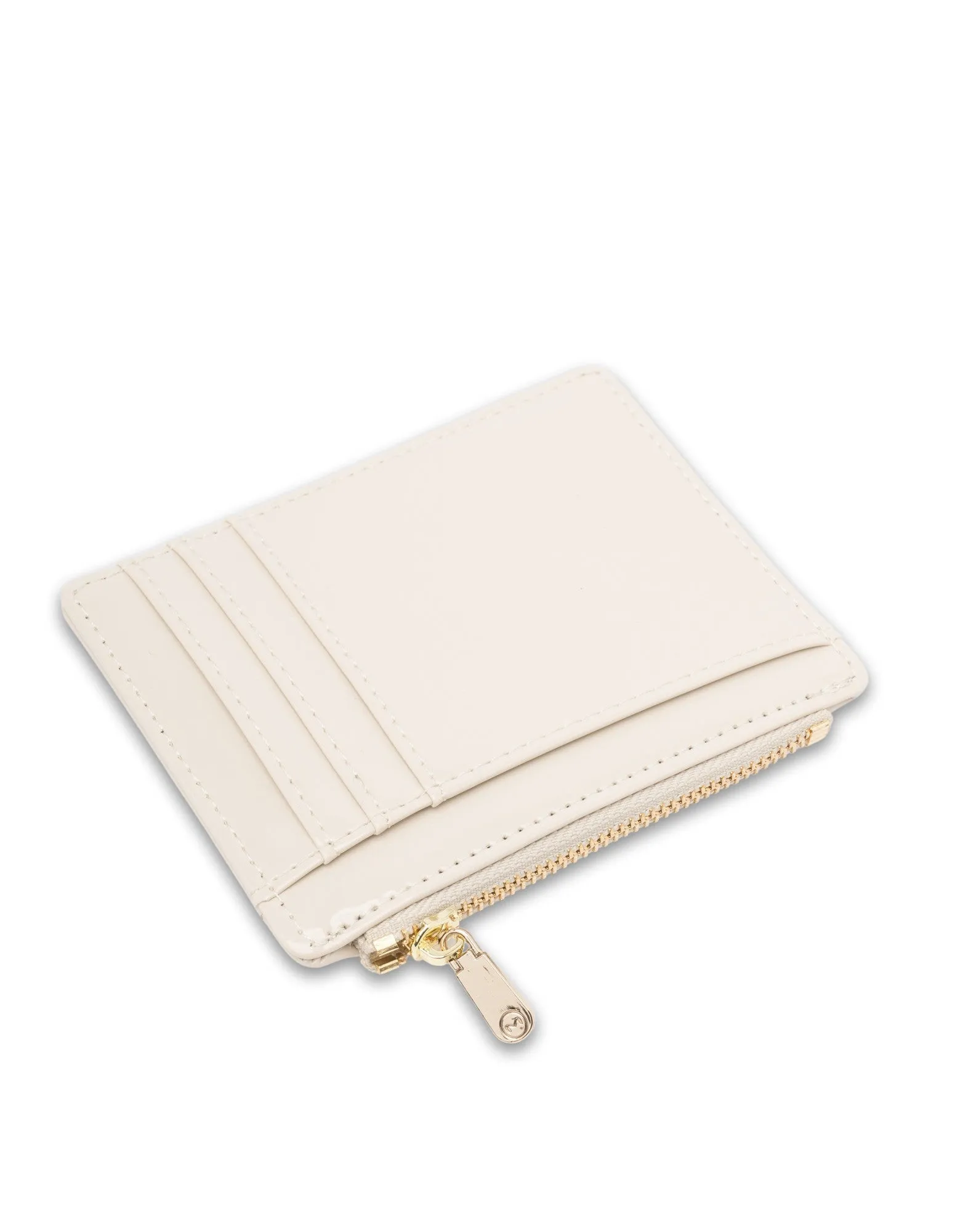 Mocha Willow Patent Card Holder - Oat