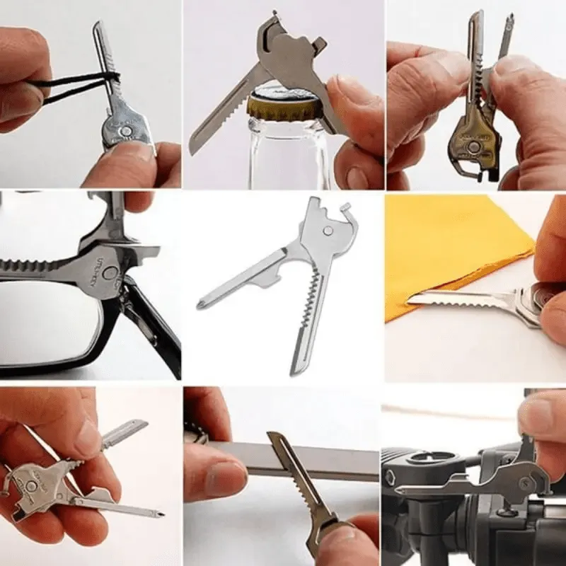 Multifunctional 6 In 1 Reliable Screwdriver Plier Keychain