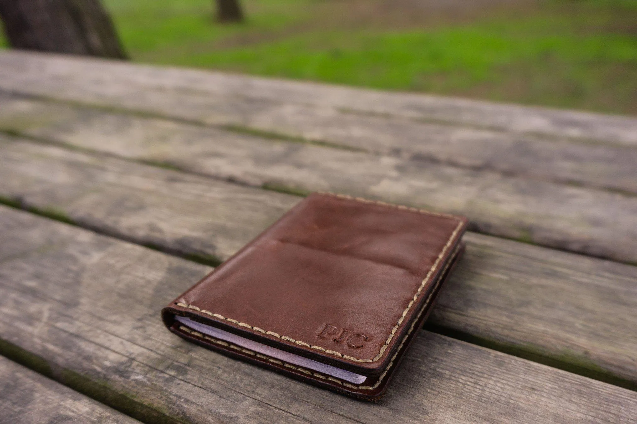 No.06 Leather Passport Holder - Brown