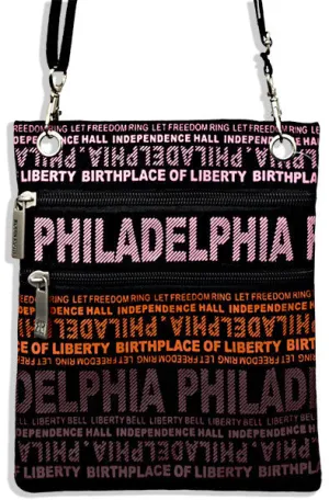 NWPH03 Robin Ruth Neck Wallet - Big City Philadelphia Rainbow RED