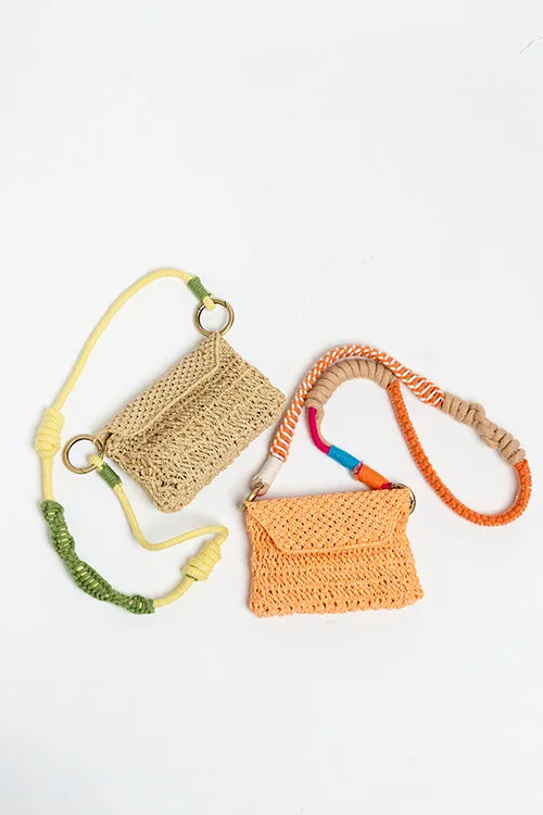 One 'O' Eight Knots Glee Raffia Mini Bag