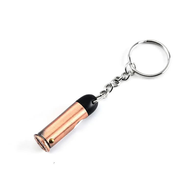 Outdoor Travel Creative Bullet Shaped Pocket Knife Keychain