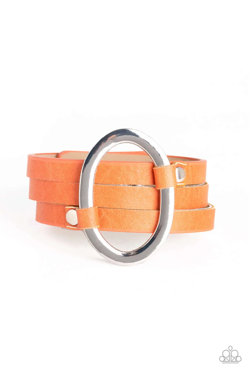 Paparazzi Accessories  - Cowgirl Cavalier #B91 Display - Orange Bracelet