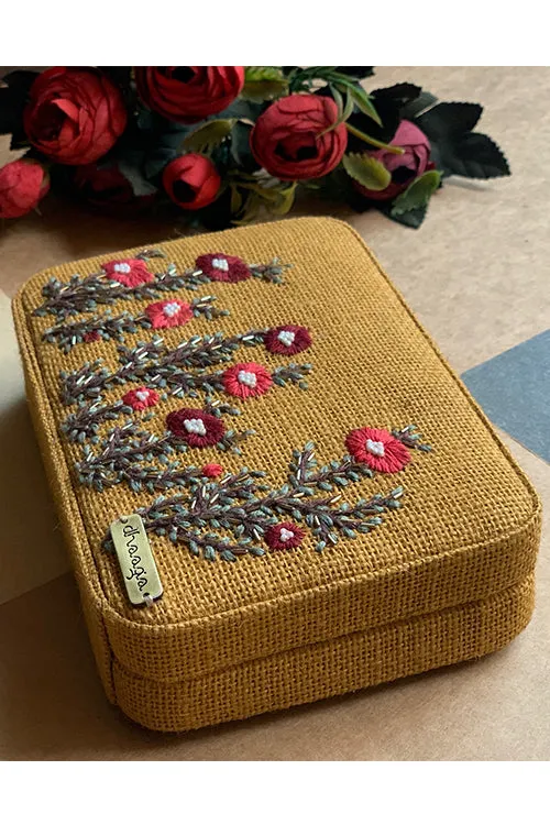 Red Buttercups Mustard
 Box Clutch