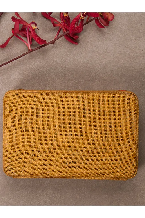 Red Buttercups Mustard
 Box Clutch