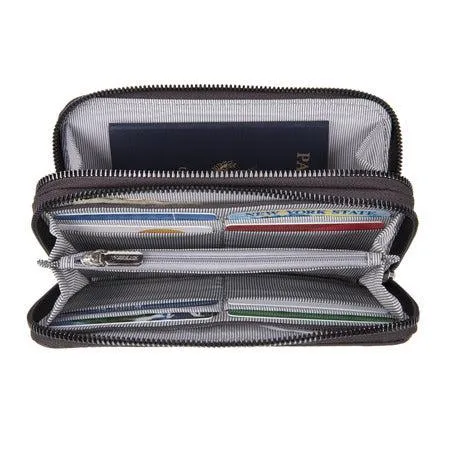 RFID Blocking Double Zip Wallet