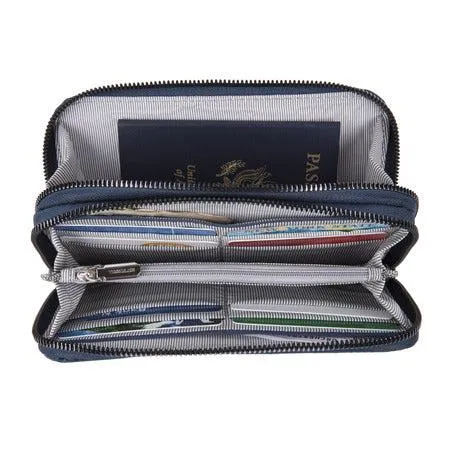 RFID Blocking Double Zip Wallet