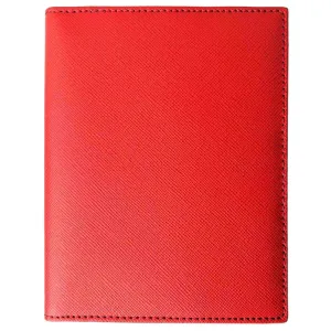 Saffiano Passport Sleeve Flame Red