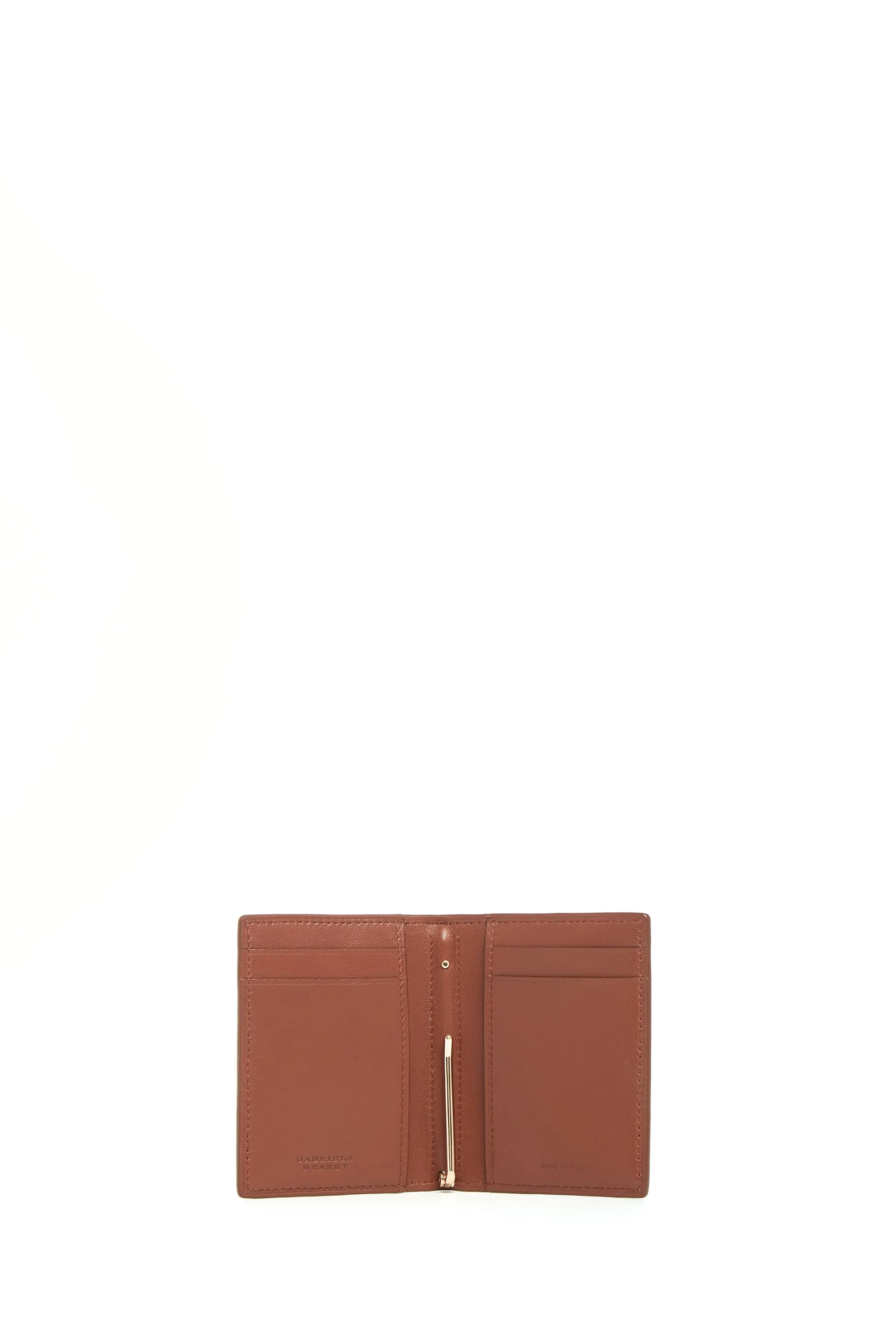 Simple Card Wallet in Cognac Leather