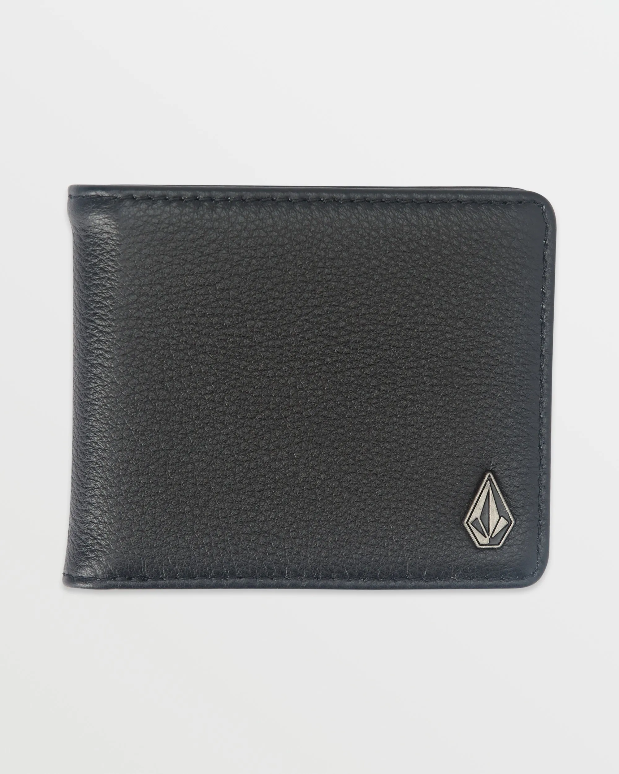 Single Stone Leather Wallet - Black