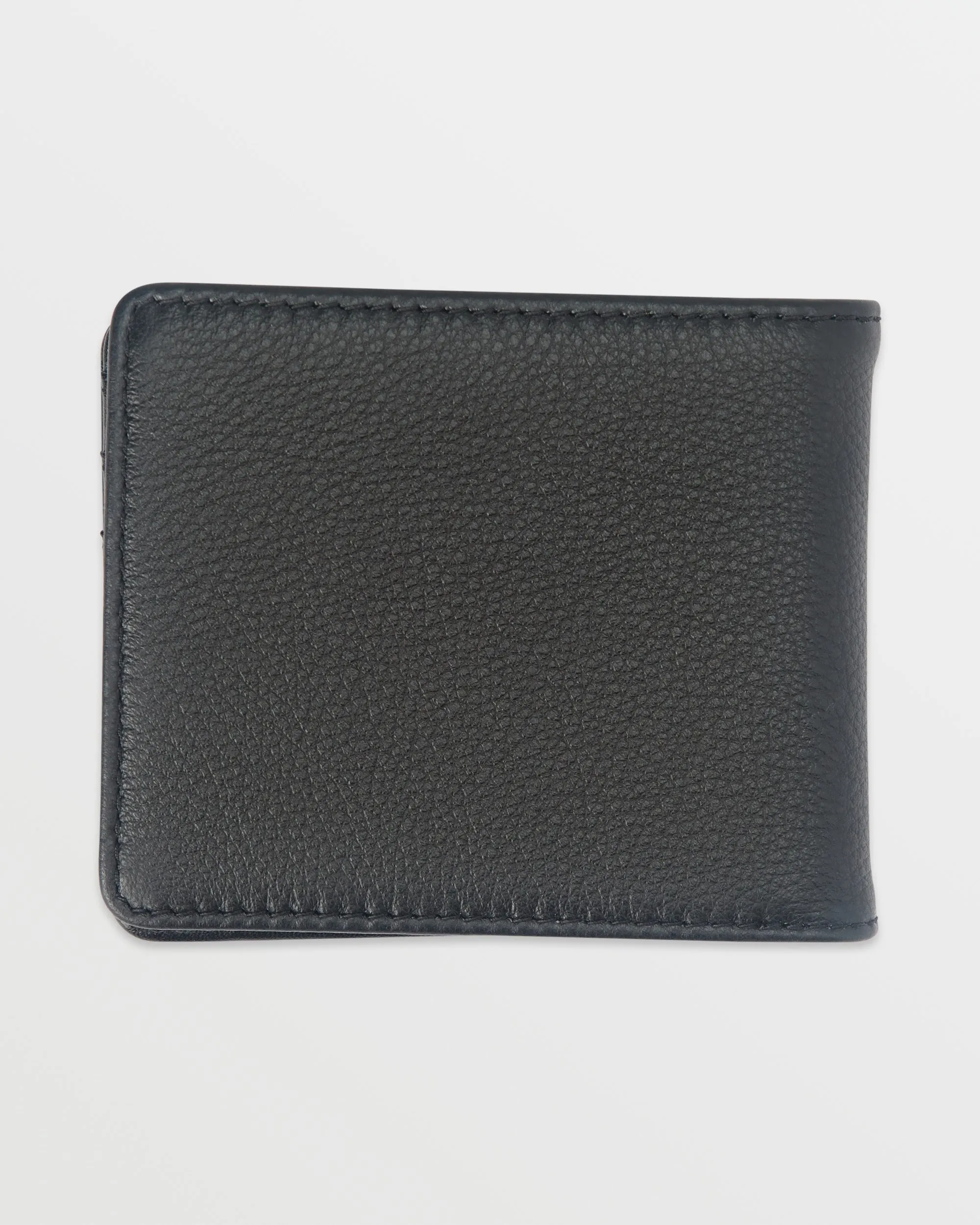 Single Stone Leather Wallet - Black