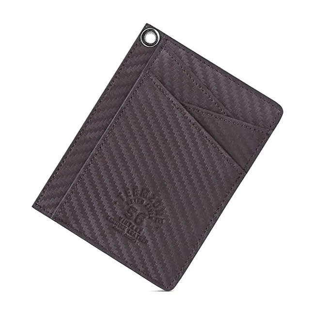 Teemzone RFID Blocking Genuine Leather Slim Cardholder (3741)