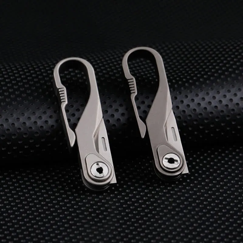 Titanium Mini Folding Knife Box Cutter Keychain