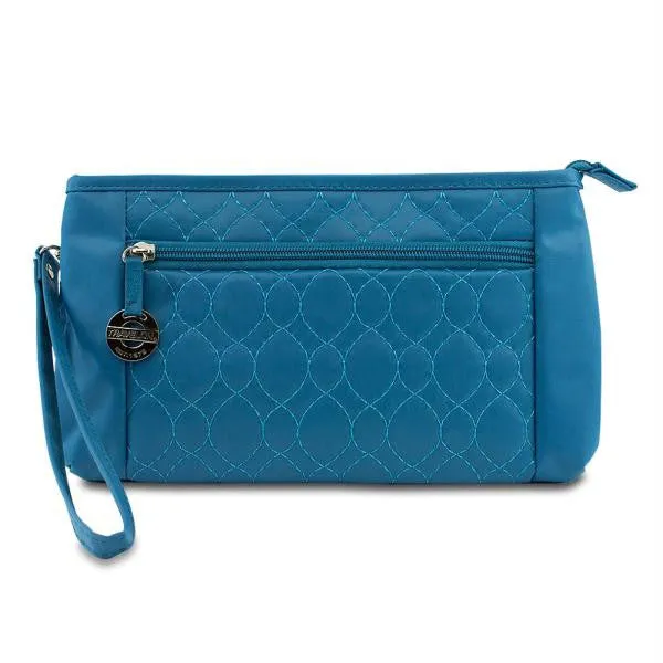 Travelon Convertible Quilted Crossbody Wristlet & Waist Pouch (Teal)