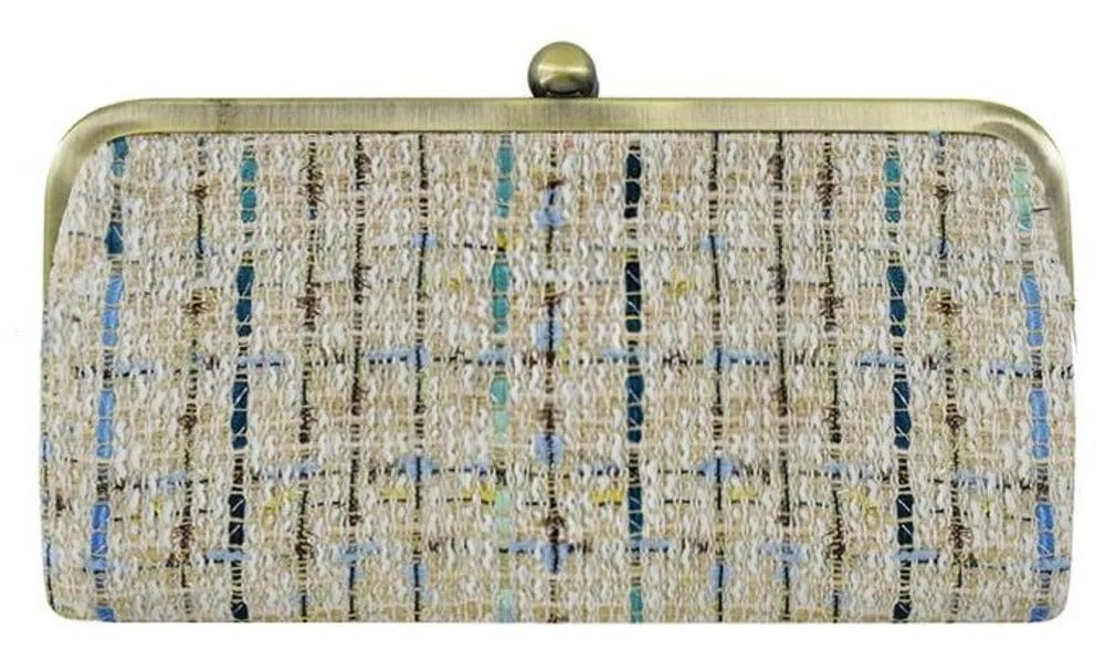 TW208 Tweed Kiss Lock Clutch