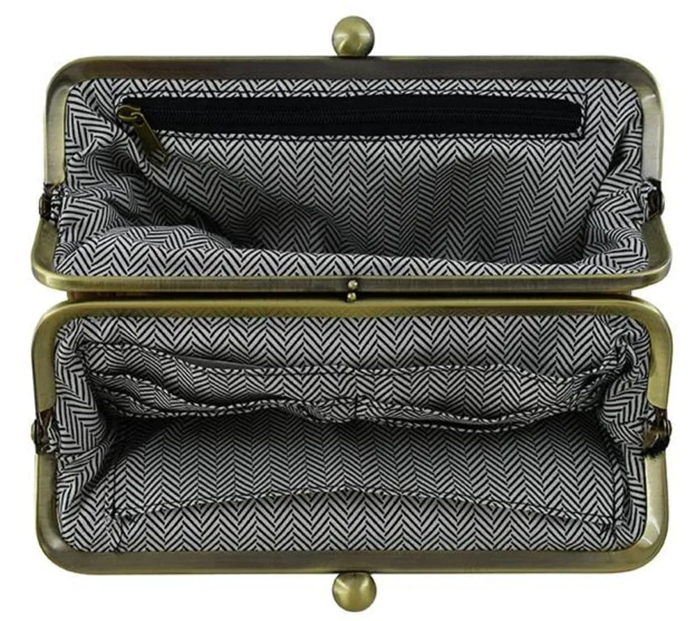 TW208 Tweed Kiss Lock Clutch