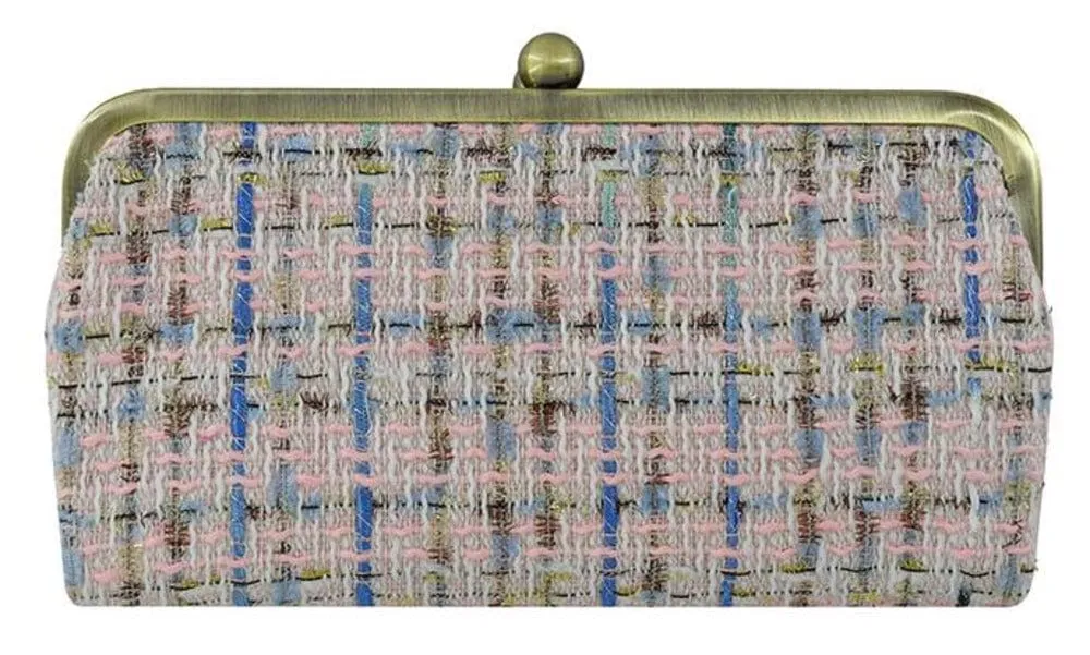 TW208 Tweed Kiss Lock Clutch