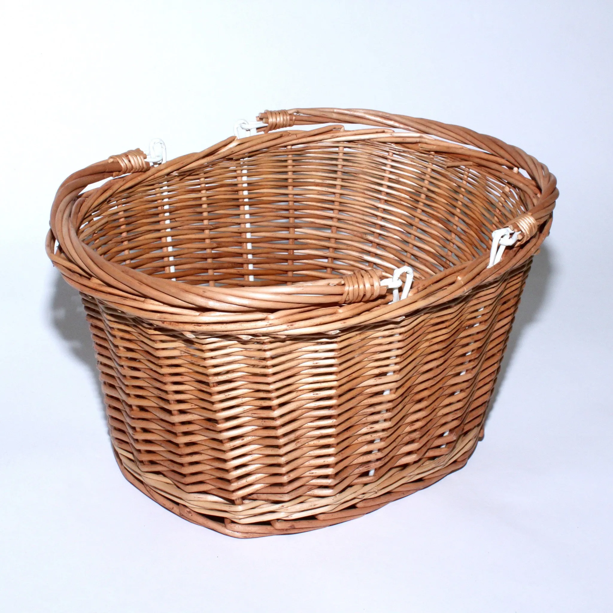 Wicker and Wire Front Basket Set