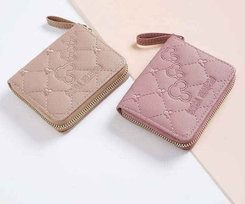 Women Card Holder Key Bag Small Bag Coin Bag zZpper Mini Short Wallet Cross-Border Zipper Bag