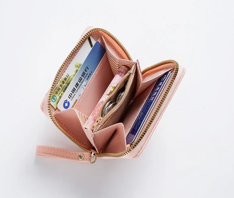 Women Card Holder Key Bag Small Bag Coin Bag zZpper Mini Short Wallet Cross-Border Zipper Bag