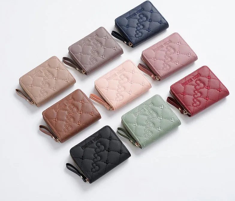 Women Card Holder Key Bag Small Bag Coin Bag zZpper Mini Short Wallet Cross-Border Zipper Bag